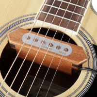 Flanger Fp 2 Sound Hole Pickup Transducer Wooden For Acoustic Guitar