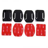 Flat Mounts+curved Mounts With Adhesive Pads For Sjcam Sj4000 Sj5000 M10 Sj5000x X1000 Gopro