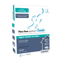 Flea Free Spot On Combo voor honden 2   10 kg 4 pipetten