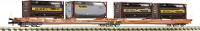Fleischmann 6660052 N dubbele tasje met scharnierwagen T3000e van de Wascosa Expeditiebedrijf Bertschi
