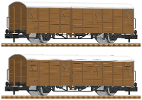 Fleischmann 826213 N set van 2 overdekte goederenwagens van de DB AG