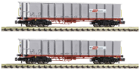 Fleischmann 830256 N set van 2 open goederenwagens Eanos van de ÖBB