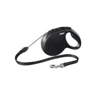 Flexi New Classic M Cord rollijn 8 meter Zwart