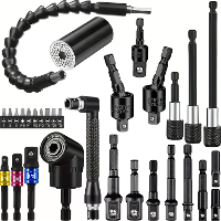 Flexibele as boorbitset 31 stuks universele rechte hoekschroevendraaier hex socket adapter stroomboor hulpstuk metalen g