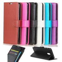Flip Litchi Pattern Wallet Card Slot Stand Pu Leather Full Body Case For Doogee Bl5000