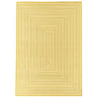 Floorita binnen/buitenvloerkleed Braid   geel   133x190 cm   Leen Bakker