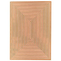 Floorita binnen/buitenvloerkleed Braid   oranje   133x190 cm   Leen Bakker