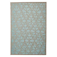 Floorita binnen/buitenvloerkleed Fiore   aqua   135x190 cm   Leen Bakker