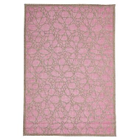 Floorita binnen/buitenvloerkleed Fiore   roze   160x230 cm   Leen Bakker