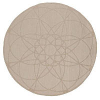 Floorita binnen/buitenvloerkleed Tondo   ecru   Ø194 cm   Leen Bakker