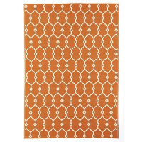 Floorita binnen/buitenvloerkleed Trellis   oranje   133x190 cm   Leen Bakker