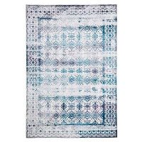 Floorita Easy care vloerkleed Kilim   ivoor/aqua   160x230 cm   Leen Bakker