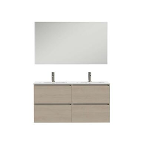 Tiger badkamermeubel Loft   naturel eik/wit   120 cm   Leen Bakker