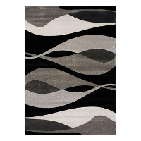 Floorita vloerkleed Hudson   grijs/zwart   160x230 cm   Leen Bakker