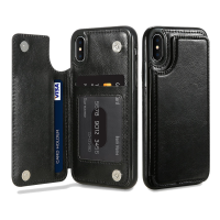 KISSCASEretroPUlederenkaartsleuvenbehuizingvoor iPhone X 8/8 Plus/7/7 Plus/6 / 6s / 6 Plus