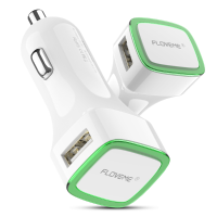 FLOVEME LED Indicator Dual USB Fast Car Charger For iPhone X 8Plus Oneplus 5t Xiaomi Mi A1 S8