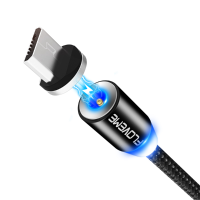Floveme Micro Usb Led Magnetic Braided Fast Charging Cable 1m For Redmi Note 4 4x Samsung S7 Edge S6