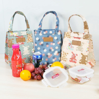 Flower Aluminum Insulated Cooler Lunch Bag Woman Lady Travel Camping Picnic Bento Food Organizer
