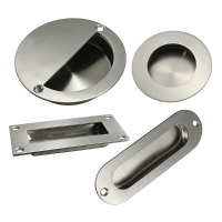 Flush Recessed Pull Door Handle Sus Circular Oval Rectangular