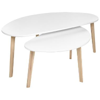 FLY   Salontafel set van 2   Wit   MDF