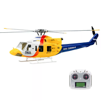 FLY WING Bell 412 ACE 470 Klasse 2.4G 6CH Borstelloze Motor Militaire Redding RC Helicopter RTF