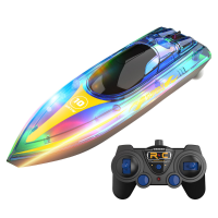 Flytec V555 2.4G 4CH RC Boot LED Verlichting Water Mini Verzending Modellen Creatieve Zwembaden Meren Kinderen Kinderen