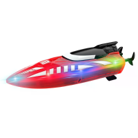 Flytec V777 RTR 2.4G RC Boot Dubbelzijdige Ro terachtige Vooruit Draaiende Stunt Besturing Verlichte LED verlichting Sch