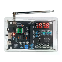 FM Radio DIY Kit Multifunctionele FM Radio Tuner LED Weergave Afstandsbediening 5V DC 3V Batterij Eén Druk Auto Zoeken S