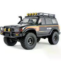 FMS FCX10 voor TOYOTA LC80 Land Cruiser RS 1/10 2.4G 4WD Zwarte Borstelloze RC Auto Rock Crawler Off Road Klim Vrachtwag