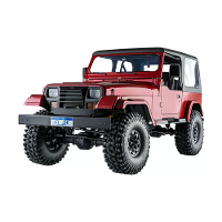 FMS ROCHOBBY Mashigan RS Rood RTR 1/10 2.4G 4WD RC Auto Rock Crawler Off Road Klim Monster Truck LED Licht Metaal Tandwi
