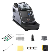 FNIRSI DWS P2 soldeerstation kit 100W USB C digitale lasstation 1,54 inch TFT scherm F245 F210 tips PD lader inbegrepen