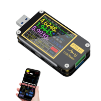 FNB48 USB Tester Voltmeter Amperemeter bluetooth APP Tester Stroom en Voltmeter USB Tester Met USB A/Micro USB/Type C In