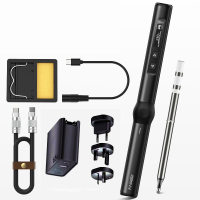 FNIRSI HS 01 Black/Blauw Lasapparatuur Verstelbare Temperatuur Lasser Draagbare Soldeerbout Station Kit