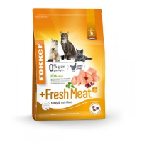 Fokker Adult + Fresh Meat kattenvoer 2 x 7 kg