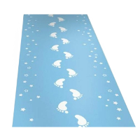 Babyshower/kraamfeest loper   blauw   papier   2,5 meter   geboorte jongen