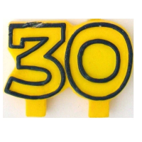 Folat Cijferkaars 30 jaar   feestelijk   opvallend   8x6 cm