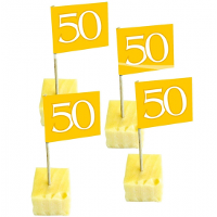 Cocktailprikkers 50 jaar   50x   jubileum   leeftijd   prikkers   thema feestartikelen