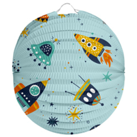Lampion Space   22 cm   licht blauw   papier