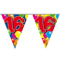Leeftijd slinger   16 jaar   10 meter   versiering vlaggenlijn / vlaggetjes