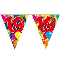 Leeftijd vlaggenlijn 19 jaar   10 meter   kunststof   binnen/buiten   eenzijdig   verjaardag