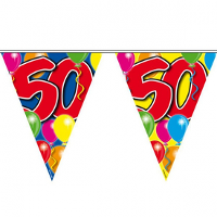 Folat Leeftijd vlaggenlijn   50 jaar   10 mtr   Abraham   verjaardagsfeest
