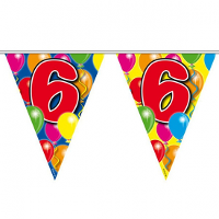 Leeftijd vlaggenlijn   6 jaar   10 meter   verjaardag versiering   vlaggetjes