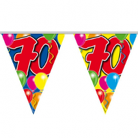 Leeftijd vlaggenlijn   70 jaar   10 meter   verjaardag versiering   vlaggetjes