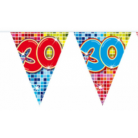 Leeftijd vlaggenlijn / slinger   30 jaar   verjaardag feest versiering   mini vlaggetjes
