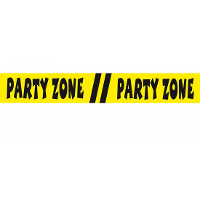 Folat Markeerlint party zone   15 meter   geel/zwart   afzetlint feest versiering