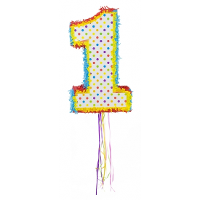 Pinata 1   gekleurd   105 x 40 x 9 cm   Leeftijd versiering   1e verjaardag