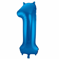 Folat Verjaardag Leeftijd folieballon   1 jaar   blauw   86 cm   cijferballon groot