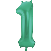 Folat Verjaardag Leeftijd folieballon   1 jaar   groen   86 cm   cijferballon groot