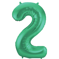 Folat Verjaardag Leeftijd folieballon   2 jaar   groen   86 cm   cijferballon groot