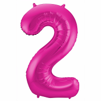 Folat Verjaardag Leeftijd folieballon   2 jaar   roze   86 cm   cijferballon groot